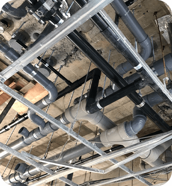 某小学校改修工事 天井配管工事